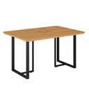 Ver imagem 1 de Mesa para Sala de Jantar Retangular 120x90cm MDF Lunna Marrom Preto Fosco/Proa