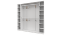 Ver imagem 5 de Armário Colmeia Cabideiro Livia M9 100% Mdf (closet Loja) Vetorial Móveis Branco