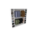 Ver imagem 3 de Armário Colmeia Cabideiro Livia M9 100% Mdf (closet Loja) Vetorial Móveis Branco