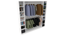 Ver imagem 3 de Armário Colmeia Cabideiro Livia M9 100% Mdf (closet Loja) Vetorial Móveis Branco