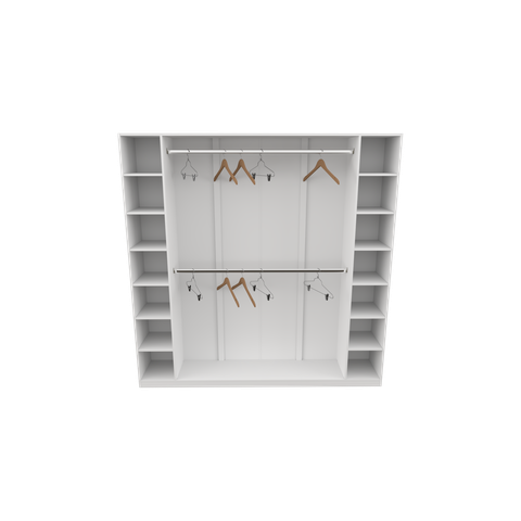 Armário Colmeia Cabideiro Livia M9 100% Mdf (closet Loja) Vetorial Móveis Branco