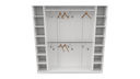 Ver imagem 1 de Armário Colmeia Cabideiro Livia M9 100% Mdf (closet Loja) Vetorial Móveis Branco