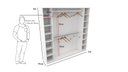 Ver imagem 2 de Armário Colmeia Cabideiro Livia M9 100% Mdf (closet Loja) Vetorial Móveis Branco