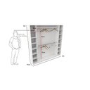 Ver imagem 2 de Armário Colmeia Cabideiro Livia M9 100% Mdf (closet Loja) Vetorial Móveis Branco