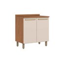 Ver imagem 1 de Módulos de Cozinha Requinte Balcão com Tampo Requinte com 2 Portas 80cm Nature Areia2 Aéreos + 1