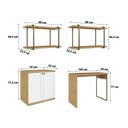Ver imagem 5 de Escrivaninha com Cômoda 2 Portas e Nicho Suspenso 100% Mdf Cor:savana com Branco