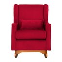 Ver imagem 3 de Poltrona Amamentação Balanço Aurora Veludo Vermelho - Lm Decor