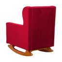 Ver imagem 5 de Poltrona Amamentação Balanço Aurora Veludo Vermelho - Lm Decor