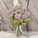 Ver imagem 2 de Buque de Rosas Microp 15 Botoes Rosa Outono 43cm Florarte