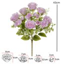 Ver imagem 3 de Buque de Rosas Microp 15 Botoes Rosa Outono 43cm Florarte