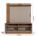 Ver imagem 5 de Estante Home Fortaleza Grigio Fosco/Canela 160cm para TV até 60” - Mobler