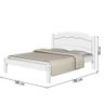 Cama Casal Lais 100% Mdf e Estrado 100% Madeira Basoto - Branco - 4