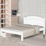 Cama Casal Lais 100% Mdf e Estrado 100% Madeira Basoto - Branco - 1
