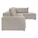 Ver imagem 4 de Sofá Retratil com Chaise Direita Titan 7 Lugares 3,56m Tecido Linho