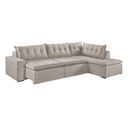 Ver imagem 3 de Sofá Retratil com Chaise Direita Titan 7 Lugares 3,56m Tecido Linho