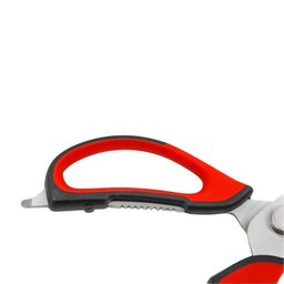 Tesoura Culinaria para Casa Cozinha Corta Desossa Limpa Peixe Carne Frango 6 em 1 Vermelho - 3