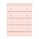 Ver imagem 7 de Conjunto Infantil Aurora Rosa Acetinado: Cômoda 4 Gavetas Aurora + Guarda-roupa Aurora 2 Portas