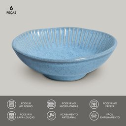 CONJUNTO C/ 6 CUMBUCAS LINHAS BREEZE Ø 15x5,5 cm - 3