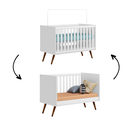 Ver imagem 4 de Kit Quarto Infantil Bebê Ayla Cômoda Guarda Roupa Berço Mini Cama Branco -phoenix Baby