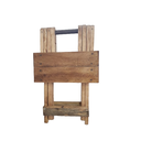 Ver imagem 6 de Banco Dobrável em Madeira Pinus com Acabamento em Verniz - Compacto e Versátil 50x30cm