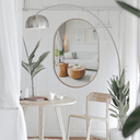 Ver imagem 2 de Espelho Pilula Oval Courino Caramelo 50x80 High Glass High Glass Decor