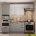Ver imagem 2 de Cozinha Telasul Lumina 4 Peças com Paneleiro para Forno e Micro 7 Portas e 4 Gavetas Cinza