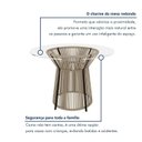 Ver imagem 6 de Mesa de Jantar Redonda 4 Lugares Tampo de Vidro Valencia Bege/Preto/Rami