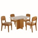 Ver imagem 2 de Conjunto Sala de Jantar Mesa Moscou T Canto Copo com Vidro Cleo Yescasa