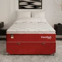 Ver mais imagens de Cama Box Baú Casal Colchão Comfort Class Pillow Top 138x188 Vinho/suede Vinho