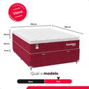 Ver imagem 4 de Cama Box Baú Casal Colchão Comfort Class Pillow Top 138x188 Vinho/suede Vinho