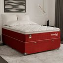 Ver imagem 7 de Cama Box Baú Casal Colchão Comfort Class Pillow Top 138x188 Vinho/suede Vinho