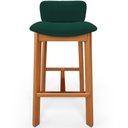 Ver imagem 3 de Kit 06 Banquetas Alta para Cozinha Sala de Jantar Bar Dara L02 Suede Verde Musgo - Lyam Decor