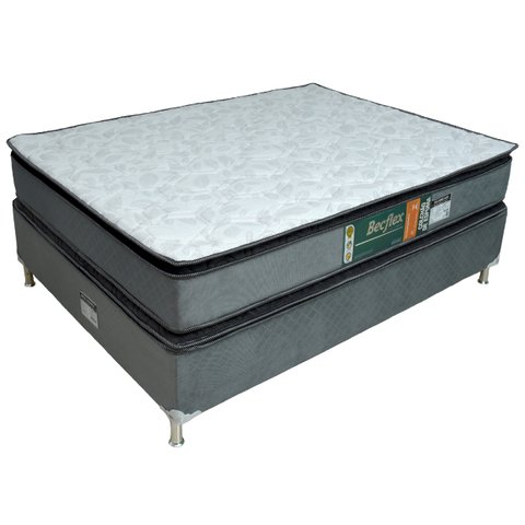 Conjunto Box Completo Viúva Becflex Titan Diamond Pillow 1,28 X 1,88 X 0,54 (cama Box + Colchão)