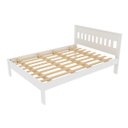 Ver imagem 4 de Cama de Casal Branco Detalhe na Cabeceira Suporta até 260 Kg: Branco