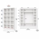 Ver imagem 7 de Kit Closet Modulado Colmeia Ana e Bia com Prateleiras e Cabideiro