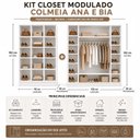Ver imagem 4 de Kit Closet Modulado Colmeia Ana e Bia com Prateleiras e Cabideiro