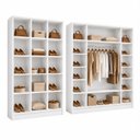 Ver imagem 5 de Kit Closet Modulado Colmeia Ana e Bia com Prateleiras e Cabideiro