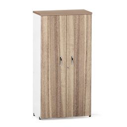 Armario Alto 02 Portas P25 Pandin 1,60 M Noce Naturale e Branco - 1