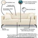 Ver mais imagens de Sofa Liv 3 Lugares 200cm Lugares Pes Aço Linho 233 Perola Ezz Perola
