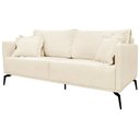 Ver imagem 1 de Sofa Liv 3 Lugares 200cm Lugares Pes Aço Linho 233 Perola Ezz Perola