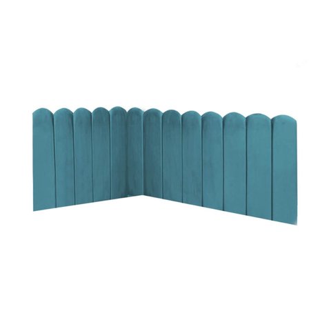 Cabeceira Painel Cama Solteiro Box Nuvem Suede Sandy 90 cm:Azul Turquesa