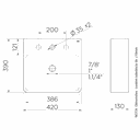 Ver imagem 2 de Cuba de Apoio Retangular Luxo com Mesa 420x390x130mm White - Docol Docol Louças