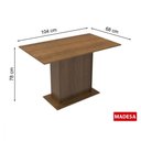Ver imagem 5 de Mesa Pedestal com Tampo de Madeira Rustic Madesa