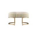 Ver imagem 1 de Recamier Puff Glow Veludo Bege 75 Cm - Zahav Estofados