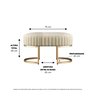 Recamier Puff Glow Veludo Bege 75 Cm - Zahav Estofados - 4