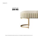 Ver imagem 3 de Recamier Puff Glow Veludo Bege 75 Cm - Zahav Estofados