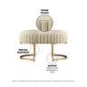 Recamier Puff Glow Veludo Bege 75 Cm - Zahav Estofados - 2