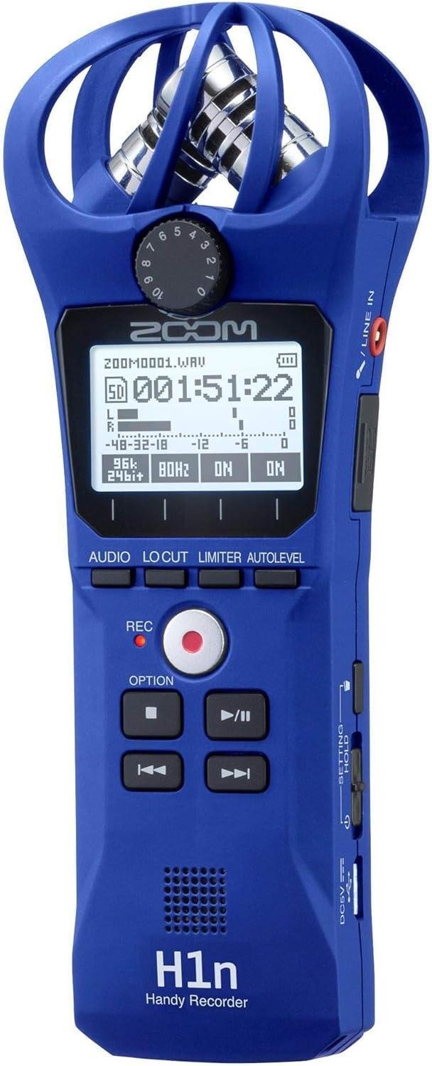 Gravador Zoom H1n Digital Portátil Azul