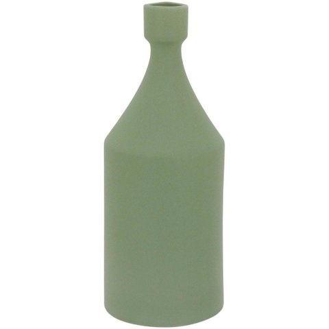 Emma Garrafa Decorativa 23x9x9cm Cerâmica Verde