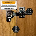 Ver imagem 7 de Guarda-Roupa Casal Áustria 5 Portas 1 Porta com Vidro Reflecta com LED e 3 Gavetas Internas Marrom/Cinamomo